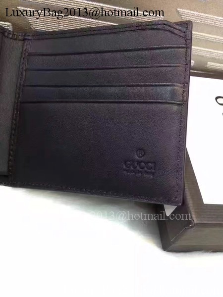 Gucci Calfskin Leather Bi-fold Wallet 428787 Black