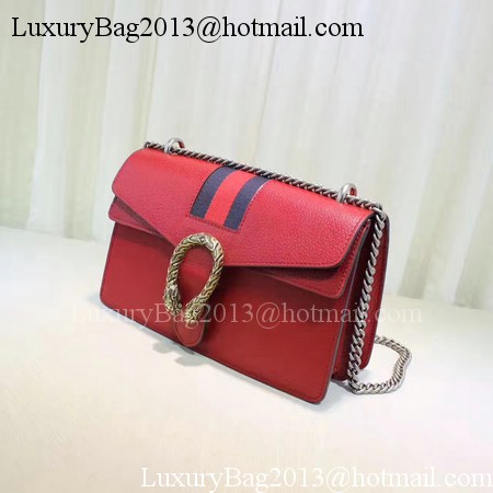 Gucci Dionysus Leather Shoulder Bag 400249 Red