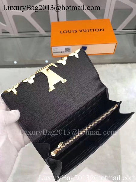 Louis Vuitton CRUISE 2017 CAPUCINES WALLET M64551 Black
