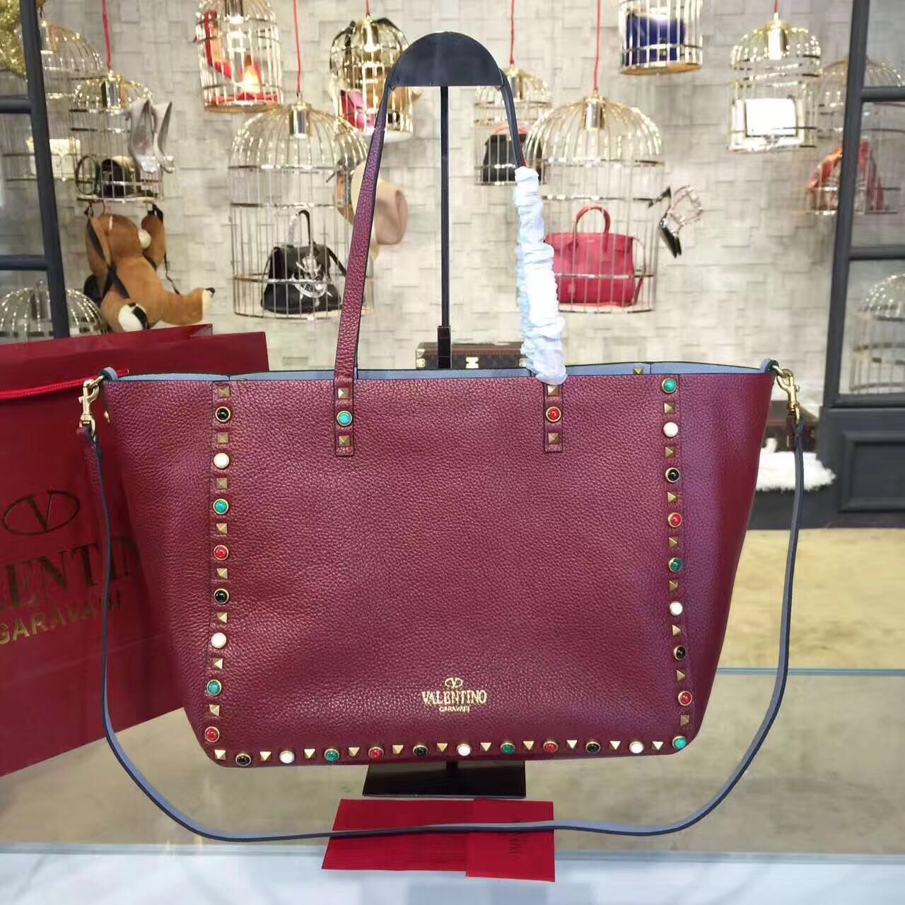 Valentino Tote Bag Original Leather 76355