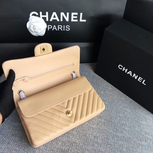 Chanel Flap Shoulder Bags Camel Original Sheepskin CF1112 Gold