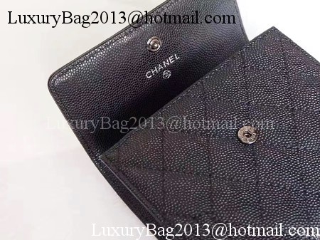 Chanel Matelasse Bi-Fold Wallet Black Cannage Patterns A48980 Black