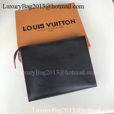 Louis Vuitton Epi Leather TOILETRY POUCH 26 M67184 Black&Rose