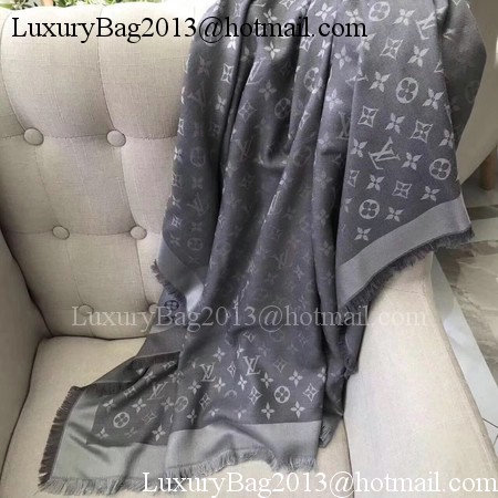 Louis Vuitton MONOGRAM DENIM Scarf M33695 Grey