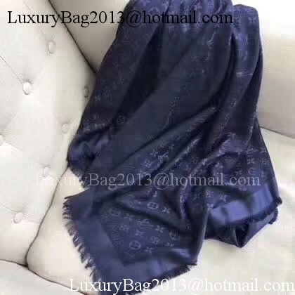 Louis Vuitton MONOGRAM DENIM Scarf M33695 Royal