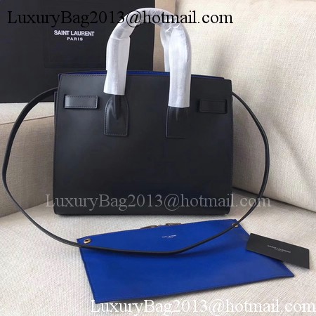 Yves Saint Laurent Classic Sac De Jour Bag Smooth Leather Y398709 Black&Blue