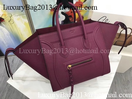 Celine Luggage Phantom Tote Bag Calfskin Leather CT3372 Wine