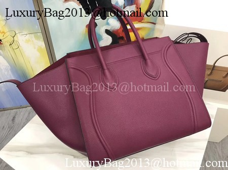 Celine Luggage Phantom Tote Bag Calfskin Leather CT3372 Wine