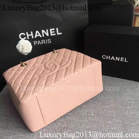 Chanel LE Boy Grand Shopping Tote Bag GST Pink Cannage Pattern A50995 Gold