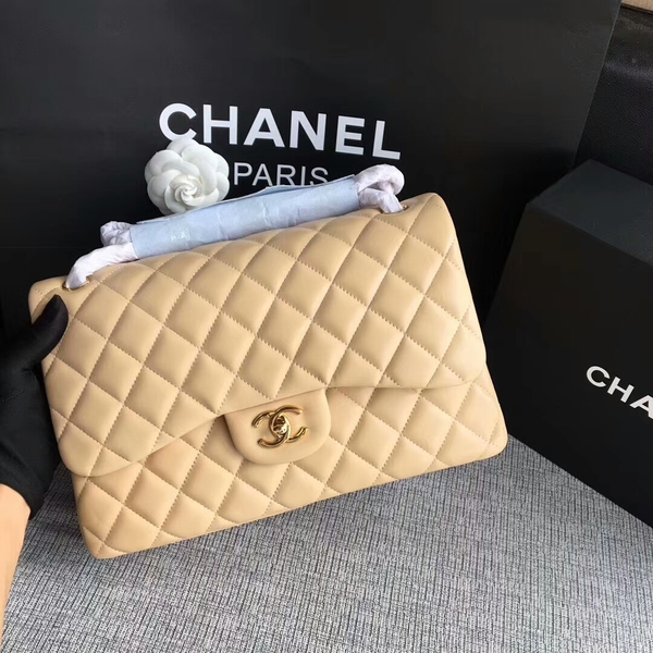 Chanel Flap Shoulder Bags Camel Original Lambskin Leather CF1113 Glod