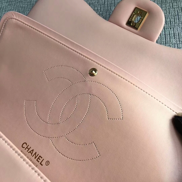 Chanel Flap Shoulder Bags Light Pink Original Lambskin Leather CF1113 Glod