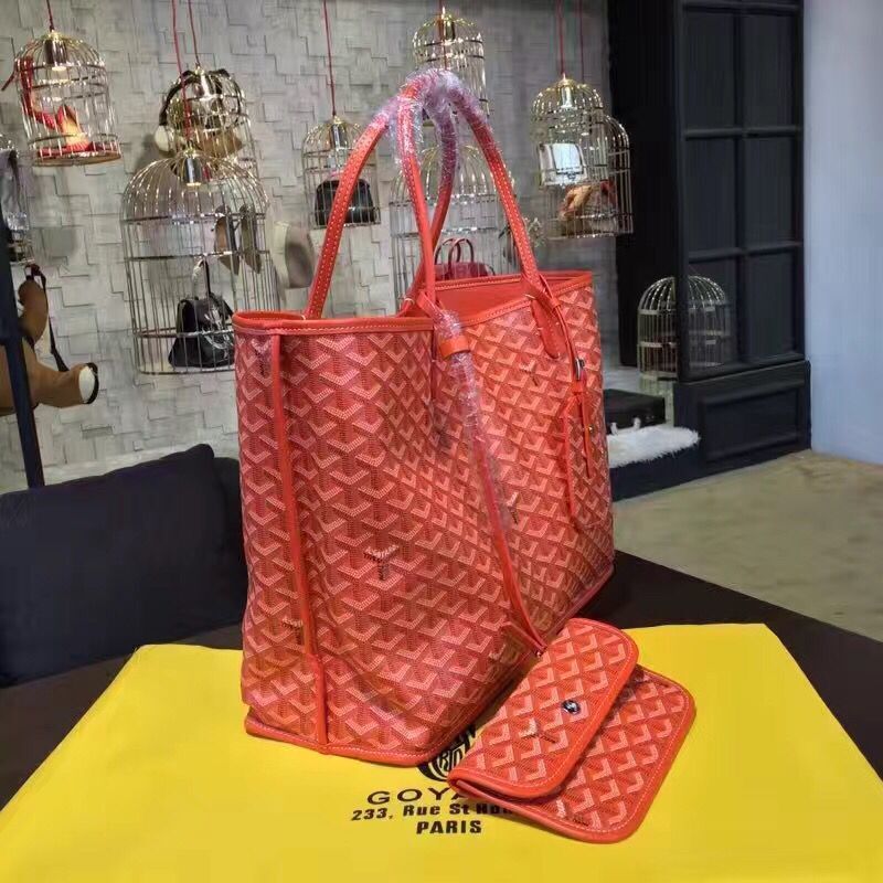 Goyard Y Doodling Calfskin Leather Tote Bag 7901 Red