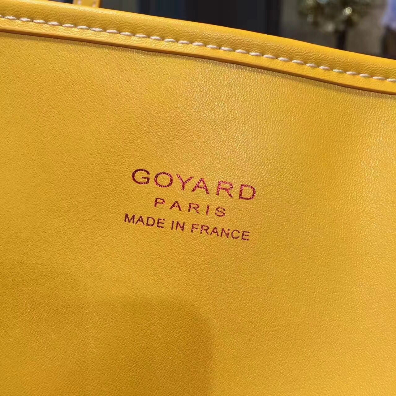 Goyard Y Doodling Calfskin Leather Tote Bag 7901 Yellow