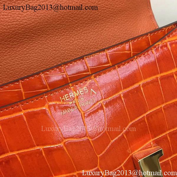 Hermes Constance Bag Croco Leather H9978C Orange