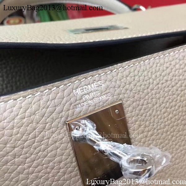 Hermes Kelly 32cm Shoulder Bag Grey TOGO Leather KY32 Silver