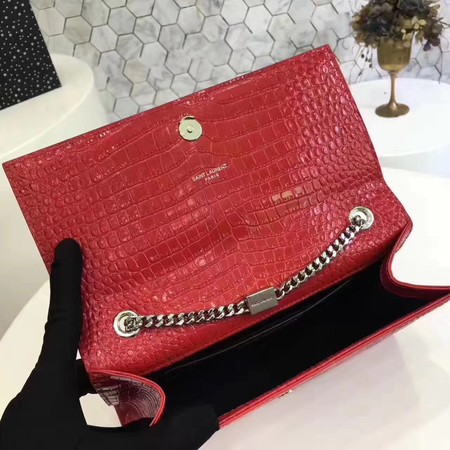 Saint Laurent mini Croco Leather Cross-body Shoulder Bag Y2811 Red