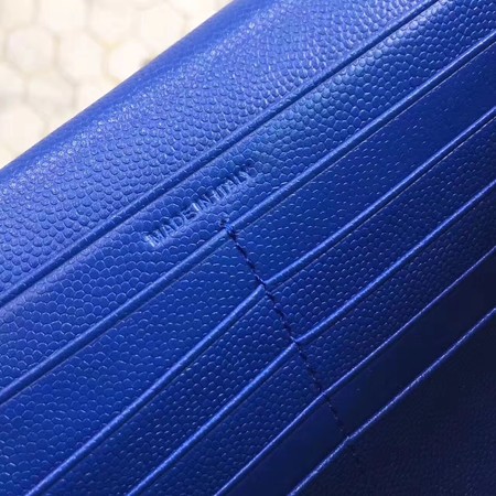 YSL WOC Classic Monogramme Flap Bag Cannage Pattern Y1003 Blue