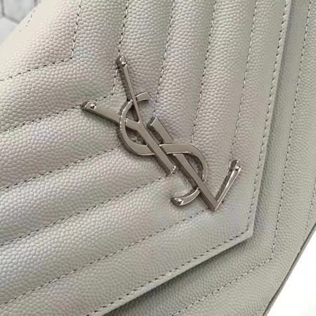 YSL WOC Classic Monogramme Flap Bag Cannage Pattern Y1003 Grey