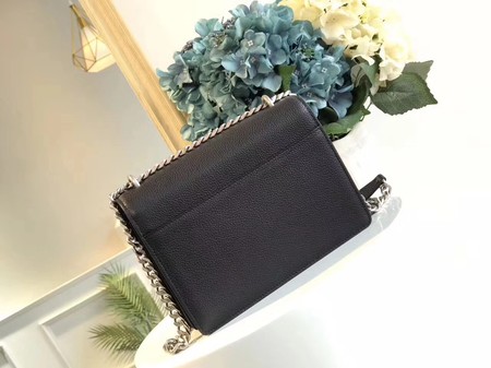 Yves Saint Laurent Leather Cross-body Shoulder Bag Y8004 Black