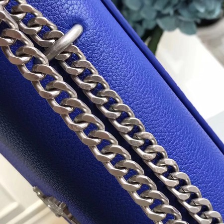 Yves Saint Laurent Leather Cross-body Shoulder Bag Y8005 Blue