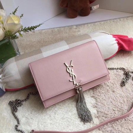 Yves Saint Laurent Leather Cross-body Shoulder Bag Y8011 Pink