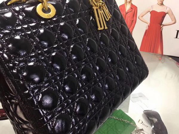 Dior Cannage Lady Bag Original Leather CD0584 Black