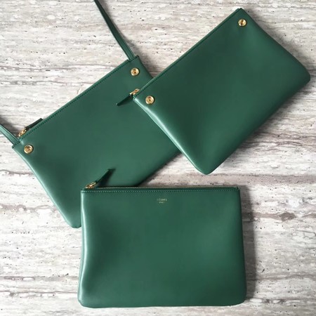 Celine Trio Crossbody Messenger Bag C55421 Green