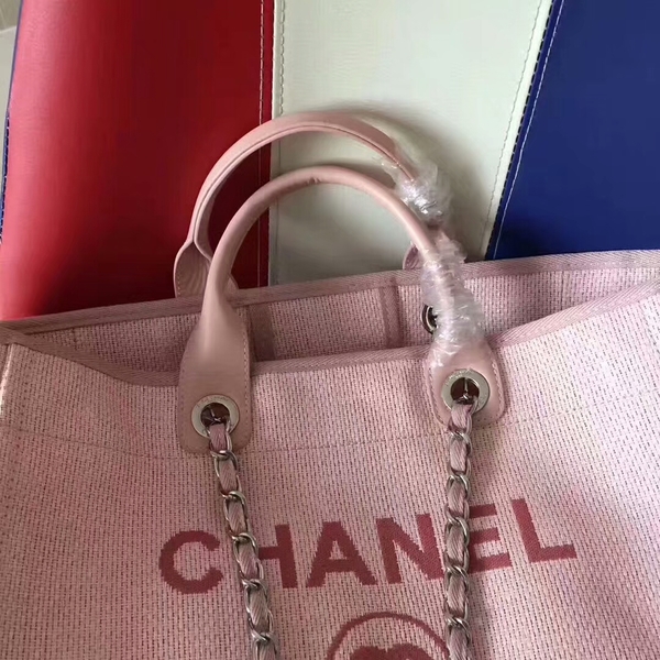 Chanel Deauville Tote Bag Original Canvas Leather A68047-6