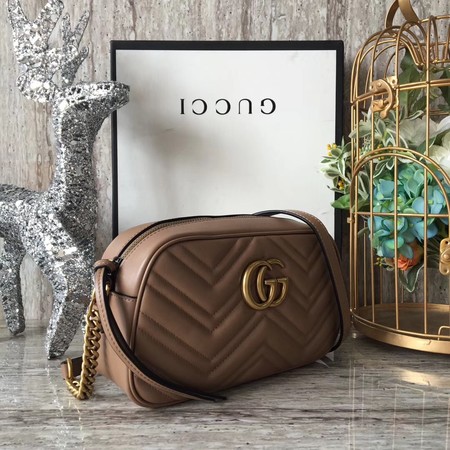 Gucci GG Marmont Matelasse mini Bag 448065 Apricot