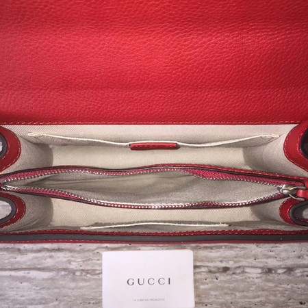 Gucci Dionysus Leather Top Handle Bag 448075 Red