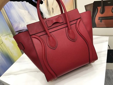 Celine Luggage Micro Tote Bag Original Leather CLY33081M Red