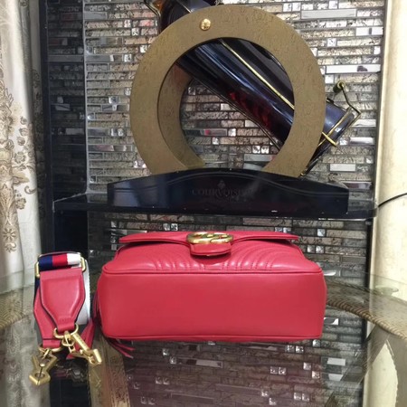 Gucci GG Marmont Small Shoulder Bag 498100 Red
