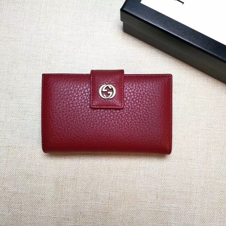 Gucci Calfskin Lether Wallet 337023 Wine