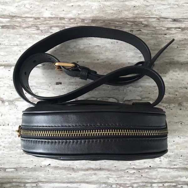 Gucci GG Marmont Leather Belt Bag 476434 Black