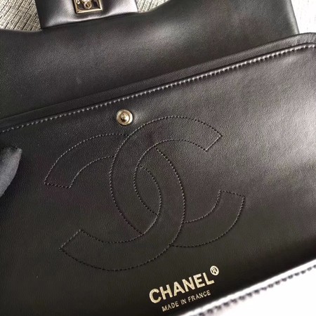 Chanel Classic Flap Bag Original Leather A1113 Black