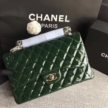 Chanel Classic Flap Bag Original Leather A1113 Green