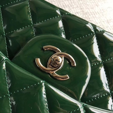 Chanel Classic Flap Bag Original Leather A1113 Green