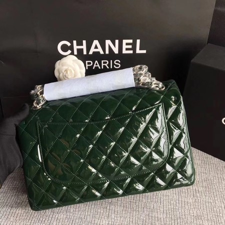 Chanel Classic Flap Bag Original Leather A1113 Green