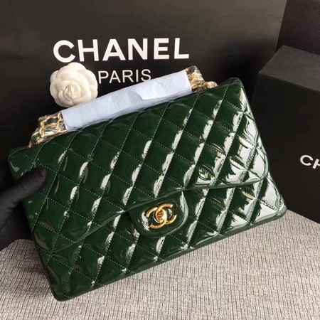 Chanel Classic Flap Bag Original Leather A1113 Green