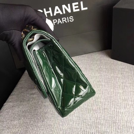 Chanel Classic Flap Bag Original Leather A1113 Green