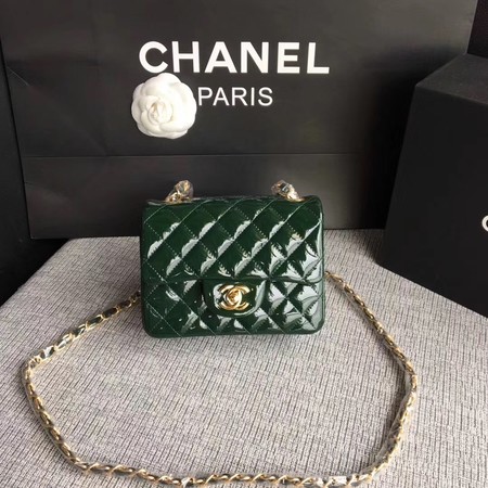 Chanel Classic Flap mini Bag Original Leather A1115 Green