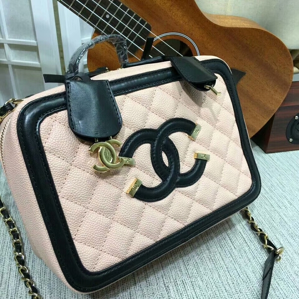 Chanel Calfskin Leather Shoulder Bag 6070 Pink