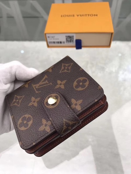 Louis Vuitton M61667 Monogram Canvas Zipped Compact Wallet