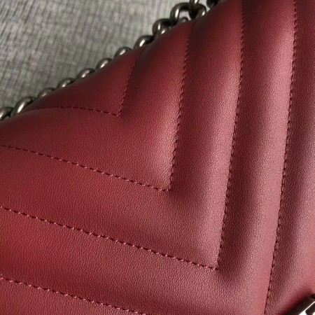 Boy Chanel Flap Bag Original Chevron Leather A67086V Red