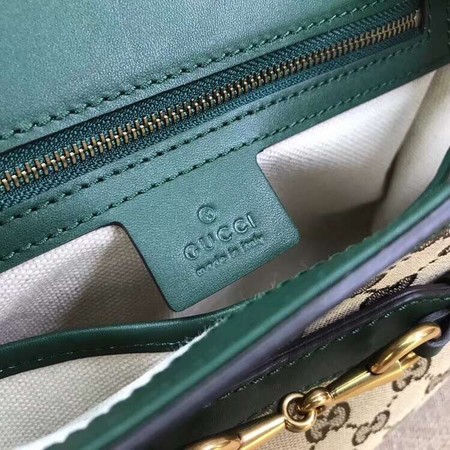 Gucci GG Lady Web Hand-Stained Leather Shoulder Bag 380573 Green