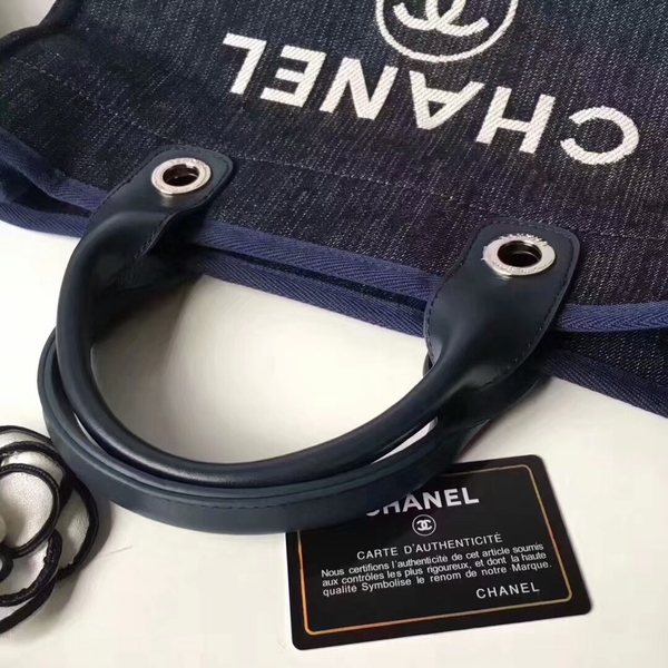 Chanel Medium Original Canvas Leather Tote Shopping Bag 66941E