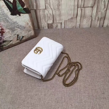 Gucci GG Marmont Mini Bag 488426 White