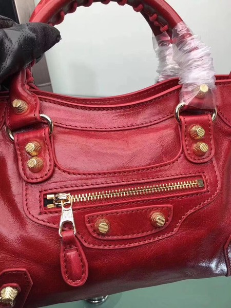 Balenciaga Giant City Gold Studs Handbag 084333 Red