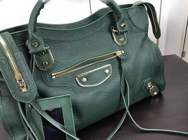 Balenciaga Giant City Gold Studs Handbag B084334 Green