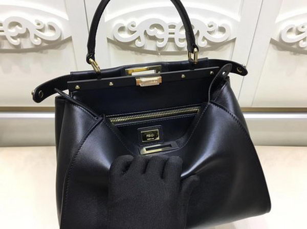 Fendi Peekaboo Small Bag Calfskin Leather FD26796 Black